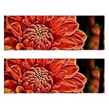 2 Stück Mikrofaser-Handtücher, rote Blumen-Dahlie, Sport-Workout-Handtücher