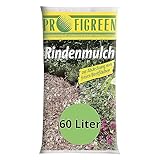 Profigreen Rindenmulch 60 Liter – Gartendekoration & Bodenabdeckung, Unkrautschutz für Beete & Wege