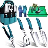 Kynup Gartenwerkzeug-Set, 7 Stück Garten Hand Werkzeuge,...