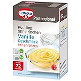 Dr. Oetker Professional Pudding ohne Kochen mit Vanille-Geschmack, Cremepulver in 1 kg Packung