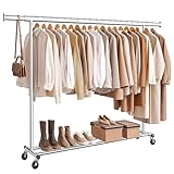 SONGMICS Kleiderständer auf Rollen,...