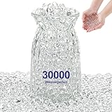 KkvoGmle 30000 Stück Wasserperlen Durchsichtig, Deko Wasserperlen für Pflanzen in Vase, Gelkugeln transparent, Wasserperlen Water Beads für Pflanzen, Dekoration, Basteln und Vasenfüllern