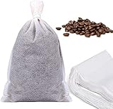 100 Pcs Einweg Tee Filter Taschen leere Baumwolle Drawstring...
