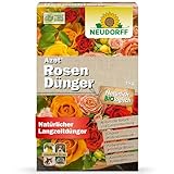 Neudorff Azet RosenDünger – Bio Rosendünger mit 100 Tagen Langzeitwirkung sorgt für langanhaltend farbenfrohe Rosen, Stauden und Blütenpflanzen, 1 kg