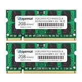 4GB(2X 2GB) DDR2 800MHz PC2-6400 PC2-6300 PC2 6400S DDR2 800 200 Pin SODIMM Notebook Laptop Memoria Ram 2RX8 Dual Rank Non-ECC Unbuffered CL6 1.8V Modules Upgrade Computer Portatile dedicata