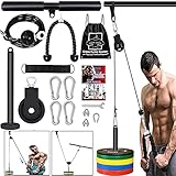 Taeku Kabelzug Fitness Professionelle Kabel Maschine System Home Gym Trizeps Latzug Arm Krafttraining für LAT Bar Fitness Trainingsgeräte (2,5 Kabel)