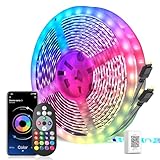 LED Strip 30m, Bluetooth LED Streifen,RGB LED Strip Farbwechsel LED Lichterkette mit Steuerbar via App, Fernbedienung, Sync mit Musik, LED Bänder für Schlafzimmer TV Zuhause Schrankdek