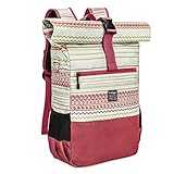 EverVanz Laptop-Rucksack, Damen & Herren Roll Top Wasserdichter Wanderrucksack, Leichtgewichtiger Freizeit-Rucksack, Stilvolle Schultasche mit USB-Ladebuchse