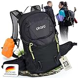 Otaro Wanderrucksack 20L (Schwarz) Rucksack mit Rückenbelüftung & Regenschutz | Wanderrucksack Herren, Wanderrucksack Damen | Trekkingrucksack | Rucksack Wandern Tagesrucksäcke |