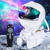 VIYSPNV Sternenhimmel Projektor LED Astronaut Projektor mit 17 Nebel- und Sternmodelle Verstellbare Helligkeit und Geschwindigkeit 360° Drehbarkeit für Kinder und Erwachsene