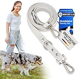 FAVVITY PET Hundeleine für Kleine Mittelgroße und Große Hunde - Leicht [Schmutzresistent] Robust | 180 cm verstellbare Leine für deinen Hund (Weiß)