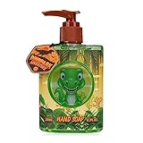 Accentra Handwaschseife für Kinder, 200ml cremige Dinosaurier-Seife im bunten Pumpspender für Kids 'DINOPARK ADVENTURE', schonend-reinigende Handseife für Jungen & Mädchen