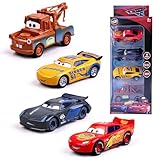 Zaloife Spielzeugauto Set, 4 Pack Kinderidee Spielfahrzeuge Toy Cars Autos, Lightning Spielzeugauto Geschenk für Kinder ab 3 Jahre, Großes Format