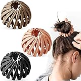 Luvadeyo 3 Stück Haarspangen für Damen, Vintage Vogelnest Haarklammern Große Haarclips Haargreifer Haar Accessoire Haarschmuck für Mädchen Damen, Einfarbig