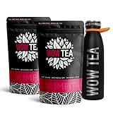 WOW TEA - Biofit Aktiv - Kräutertee zum Abnehmen, Entgiftungstee - Körperreinigung & Beseitigung des Blähbauchs, Wellness Ayurveda Tee + Teethermoskanne mit Infusor - 150 gr + 500 ml, 100% Natürlich