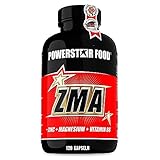 Powerstar 120 ZMA Kapseln hochdosiert | 25mg Zink pro Kapsel mit Magnesium & Vitamin B6 | Laborgeprüfte Pharmaqualität aus deutscher Herstellung | Vegan | Eine Dose reicht für etwa 6 Monate