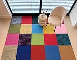 FVLFIL Teppichfliesen Shades of. by Interface | Selbstliegend Bodenfliesen Teppich | 50x50 cm | Pro Karton 16 Stück = 4m2 (Color) Y