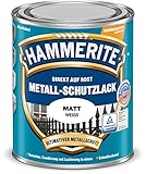 Hammerite Metallschutzlack Matt, 3in1- Rostschutz, Weiss, 750 ml
