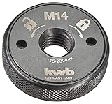 kwb Schnellspannmutter für Winkelschleifer M14, Schnellverschluss für Trennscheiben von 115-230 mm, werkzeugloser Wechsel ohne Schlüssel