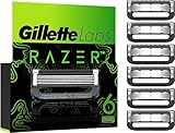 Gillette Labs Rasierklingen, 6 Ersatzklingen für Nassrasierer Herren und Heated Razor mit Reinigungs-Element, Razer Limited Edition