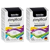 simplicol Textilfarbe expert 1708 Farbe für kreatives, einfaches Färben in der Waschmaschine oder manuell, Marine-blau 1708, 150 g (2er Pack)