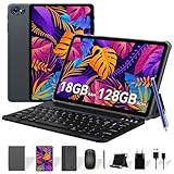 TABWEE Tablet mit Tastatur und Stift - 18GB RAM+128GB ROM (2TB TF), Android 15 Tablet 10 Zoll, 6000mAh, 5MP+2MP, Gemini AI, 5G WiFi, GPS, Face ID (4 Jahre Garantie)