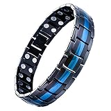 Jeracol Magnetarmband Herren, Titanstahl Magnet Armband Heilung Herren mit Ultra-Stärke von 3500 Gauss-Magneten, verstellbares Armband mit Entfernungswerkzeug und Schmuck-Geschenkbox