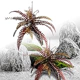 Feizikaw Künstlicher Blumenstrauss 50 cm großer, Familiengärten, Farne für drinnen draußen, hängende Grünflächen im Freien (B, 50cm)