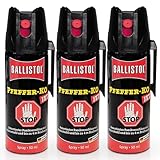 Ballistol 3er Set Jet Pfefferspray 3x50 ml – KO-Spray, Pfefferspray 50ml, Tierabwehrspray, Hundeabwehrspray