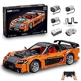CADA Master C61502W Technik Auto für Mazda RX7 Hypercar, 3295 KIemmbausteine Rennauto Modell, im Maßstab 1: 8 Bausatz