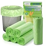 Müllbeutel, 120 Stück, Biomüllbeutel 10L, kompostierbare Mülltüten, Biomülltüten für Küche und Büro, 45 x 50 cm, grün