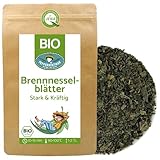 Bio Brennnesseltee lose – getrocknete und geschnittene Brennnesselblätter aus EU-Anbau – Naturbelassener Kräutertee – Direkt vom Familienbetrieb – PEPPERMINTMAN (250g)