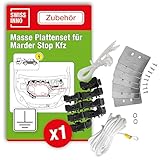 SWISSINNO Marderschreck Masseplatten Set für Marderabwehr Auto Hochspannung Marderabwehr KFZ - 45 pcs Profi Kit für Kunststoff Motorraum, geeignet für Marten Repellent Free Set - Einfache Installation