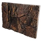 DOITOOL Aquarium Hintergrund Platte Fels Optik Realistische Terrarium Dekoration für Reptilien und Schildkröten Naturgetreue Strukturierte Rückwand für Fischbecken und Terrarien