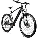 Bergsteiger Cannock 29 Zoll E-Bike mit 250 Watt Motor, Hydraulikbremsen, Aluminium Ebike Mountainbike Herren & Damen, Farbdisplay, Elektrofahrrad mit Shimano 24 Gang-Schaltung