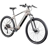 Remington XR01 E Bike Mountainbike 29 Zoll | für Damen und Herren 165 - 190 cm | Ebike 540 Wh Akku Fahrrad Elektro MTB 10 Gang Pedelec 25 kmh (grau / beige, 50 cm)