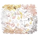 YIEUR 150 Stück Charms Anhänger, mini Metall Anhänger...