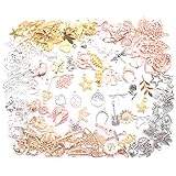 YIEUR 150 Stück Charms Anhänger, mini Metall Anhänger Gemischte Schmuckanhänger, Vintage Anhänger Aesthetic Accessoires zum DIY&Schmuck Handwerk