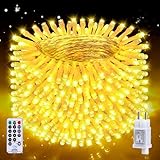 Auriostar Lichterkette Außen, 30m 300LED Lichterkette Innen mit Timer, 8 Modi Lichterkette Weihnachtsbaum Outdoor, IP44 Wasserdicht Lichterkette Außen Strom für Balkon Garten Party Weihnachten