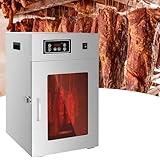 moupeaktain Gewerblicher Dörrautomat 800 W – Dry Aged Reifeschrank aus Edelstahl mit 14 Haken, Temperaturregelung 30-90℃ – Reifeschrank Für Fleisch