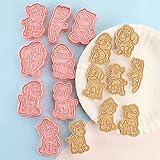 Paw Dog Patrol Keksausstecher Ausstechformen Kinder,Keksausstecher Backformchen Set Für Gebäck, Sugarcraft, DIY, Kuchendekoration Schokoladenform Cookie (Pink)