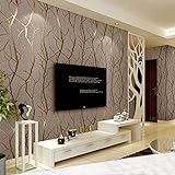 BINLUO Moderne minimalistische Mode Vliestapete 3D geprägt Zweig Tapete gestreift Wohnzimmer TV Sofa Hintergrund