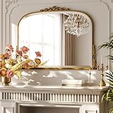 BEAUTYPEAK Wandspiegel Bogen 90x67 cm, Barock Spiegel oval...