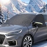 auvstar Frontscheibenabdeckung, Auto Windschutzscheibenabdeckung, Winter Scheibenabdeckung für Seitenfenster Seitenspiegel, Gegen Schnee Frost EIS Staub Sonne, Passt für Autos und SUV (Schwarz)
