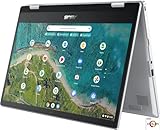 Asus Chromebook Flip CM14 2-in-1 Convertible | 14,0' Full-HD Touchscreen Display | AMD Athlon3015Ce | 4 GB RAM | 64 GB SSD | AMD Radeon | Chrome OS | QWERTZ Tastatur | Silver |