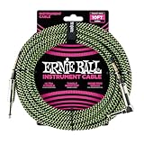Ernie Ball EB6077 Instrumentenkabel 3m schwarz/grün