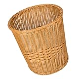 Cabilock Runder Aufbewahrungskorb aus Imitations rattan Großer Wäschekorb für Schmutzwäsche und Stabiler Haushaltsbehälter Khaki Langlebig und Formbeständig
