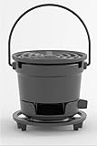 IRONMAX Tragbarer faltbarer Hibachi-Grill, robust und langlebig, kleiner Holzkohlegrill für Outdoor-Camping, Yakitori, 48,3 x 19,1 x 16,5 cm