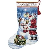 DIMENSIONS Gold: Counted Cross Stitch Stocking: Holiday Glow, Baumwolle, 41cm