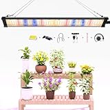 BOSYTRO Pflanzenlampe Led, 100W Dimmbar Grow Light mit IR, BST1000 Led Grow Lampe vollspektrum, Wachstumslampen für Pflanzen Mit Linse, für Innen Gartenarbeit Gemüse Blume